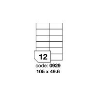 samolepící etiketa A4 R0100 bílá 105 x 49,6 mm 12 etiket