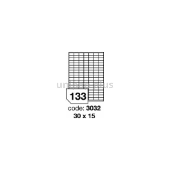 samolepící etiketa A4 R0100 bílá 30 x 15 mm 133 etiket
