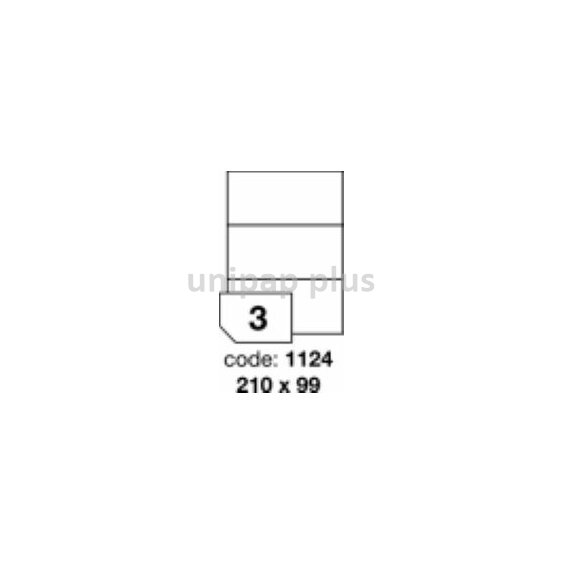 samolepící etiketa A4 R0100 bílá 210 x 99 mm 3 etikety
