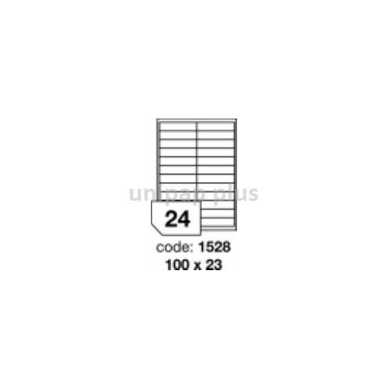 samolepící etiketa A4 R0100 bílá 100 x 23 mm 24 etiket