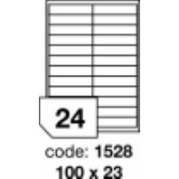 samolepící etiketa A4 R0100 bílá 100 x 23 mm 24 etiket 100 ks