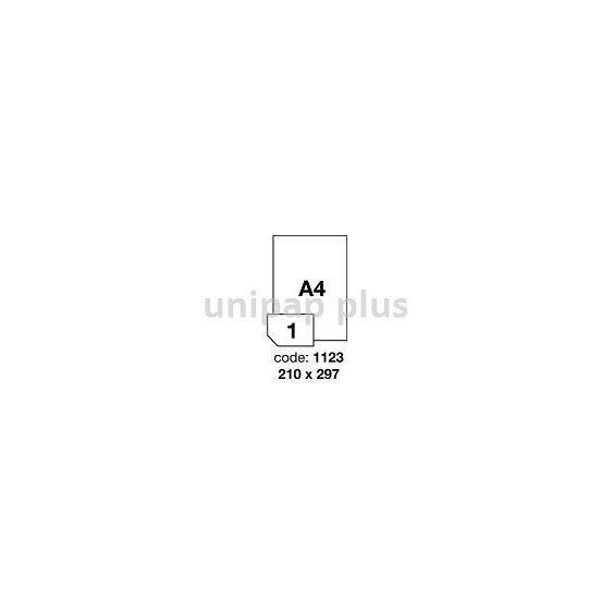 samolepící etiketa A4 R0119 laser bílá 210 x 297 mm 1 etiketa