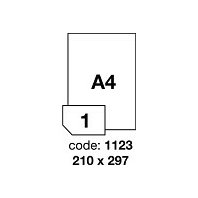 samolepící etiketa A4 R0115 bílá inkjet 210 x 297 mm 1 etiketa