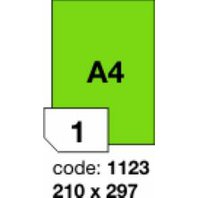 samolepící etiketa A4 R0120 zelená 210 x 297 mm 1 etiketa