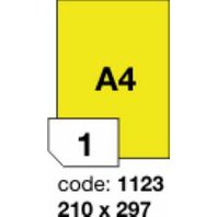 samolepící etiketa A4 R0121 žlutá 210 x 297 mm 1 etiketa