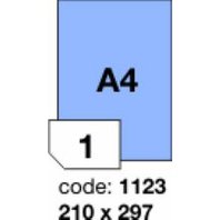 samolepící etiketa A4 R0123 modrá 210 x 297 mm 1 etiketa