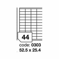 samolepící etiketa A4 R0100 bílá 52,5 x 25,4 mm 44 etiket