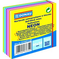 bloček samolepící Donau 50 x 50 mm 250 lístů mix Neon 6 barev