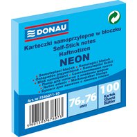 bloček samolepící Donau Neon 76 x 76 mm 100 listů modrý