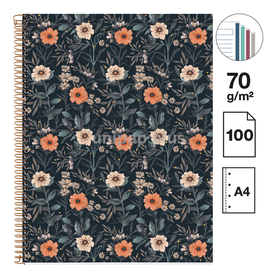 blok A4 linka Miquelrius British Bloom 100 listů 70 g