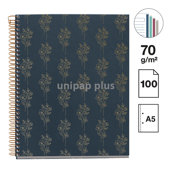 blok A5 linka Miquelrius British Bloom 100 listů 70 g