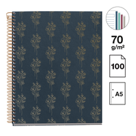 blok A5 linka Miquelrius British Bloom 100 listů 70 g