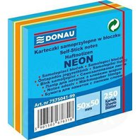 bloček samolepící Donau 50 x 50 mm 250 listů mix Neon modrý