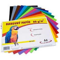 papír pro výtvarné práce A4 80 g 60 listů mix 12 barev