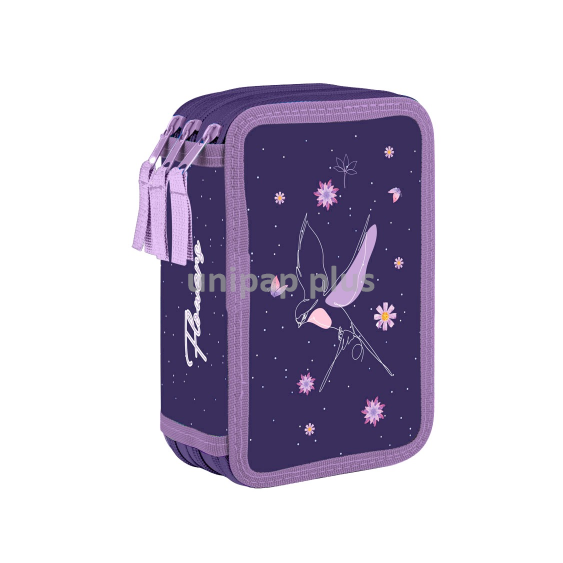 penál 3patrový prázdný Flowers