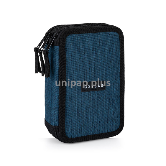 penál 3patrový prázdný Unicolor blue