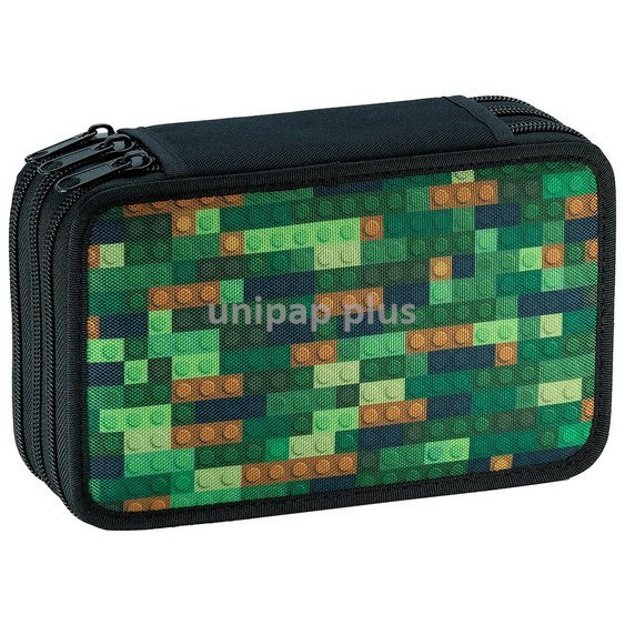 školní penál 3patrový prázdný Cubes