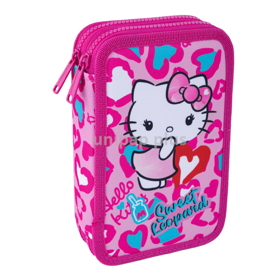 penál dvoupatrový Colorino Jumper 2 Hello Kitty Pink 2 vybavený