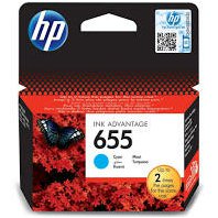 cartridge HP 655A modrá 600 stran